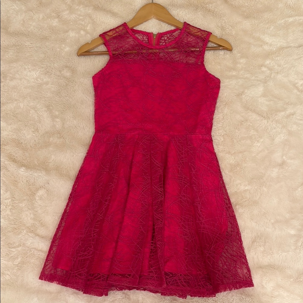 Elegant Red Lace Dress